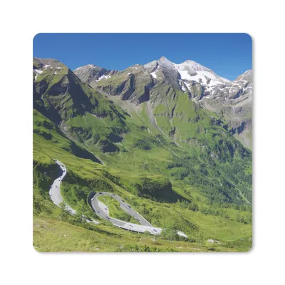 Produktbild von MuchoWow® Mauspad Mousepad Die Großglocknerstraße durch die österreichischen Alpen 20x20 cm - Mousepads - Maus Mat - Pad - Mausunterlage - Desk Mat - Bureauartikeln