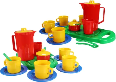 Produktbild von dantoy Kinder Kaffee Spielset 32 teilig Tassen Löffel Kaffeekanne Set
