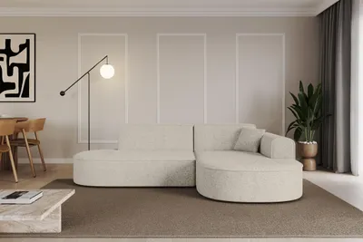 Produktbild von ALTDECOR Ecksofa in L-Form MARI-L1 - 243x171x79,5 cm Beige - Corner Sofa Bett Eckcouch Couch Wohnlandschaft Cauchsofa