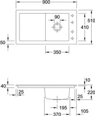 Produktbild von Villeroy & Boch 330702R1 EB-SP Timeline 50 900x510mm Exc-Garn.