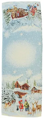 Immagine prodotto di Runner da tavolo MARLA paesaggio invernale poliestere cotone 35 x 100 cm