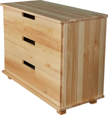 Produktbild von Kommode Kiefer massiv Vollholz natur 002 - Abmessung 80 x 100 x 47 cm (H x B x T)