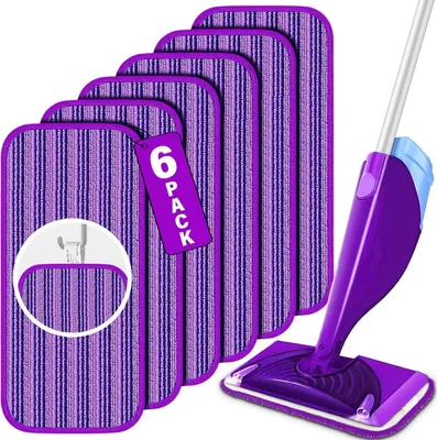 Zdjęcie produktu dla Wielokrotnego użytku wkłady do wycierania Swiffer WetJet, zestaw wkładów do wycierania na mokro i sucho