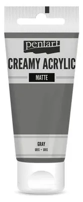 Obrázek produktu pro Krémová akrylová barva matná PENTART 60 ml ŠEDÁ