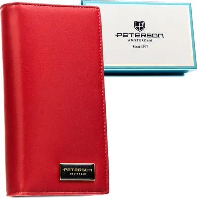 Obrázek produktu pro Peterson dámská peněženka kožená červená RFID 19x10 cm