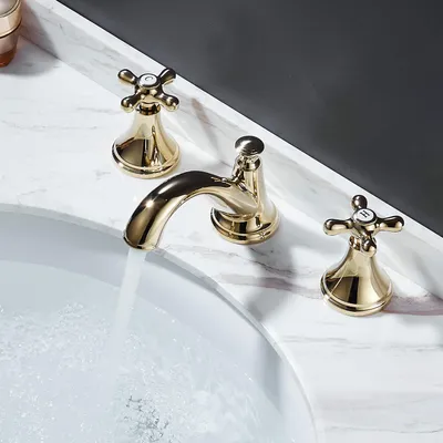 Produktbild von Wandmontierte Badezimmer-Waschtischarmatur mit 2 Griffen