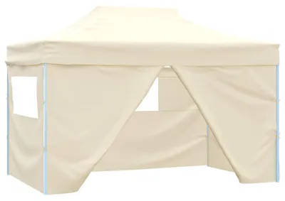 Image de Tente de fête Crème 280 x 410 x 315 cm Tissu Oxford
