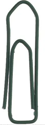 Produktbild von Alco Briefklammer Metall farbig lackiert 26mm dunkelgrün 1000 Stück