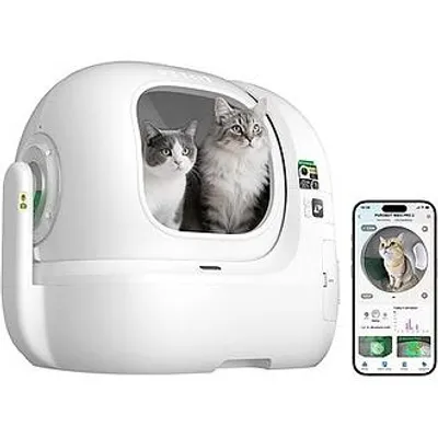 Immagine prodotto di PETKIT PUROBOT MAX Pro 2 – Toilette automatica per gatti, telecamera integrata, connessione Wi-Fi, controllo via app, sistema eliminazione odori