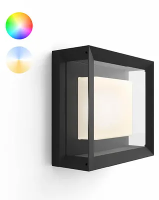 Productafbeelding van Wandlamp vierkant Hue Econic Vitrine zwart