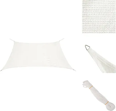 Produktbild von vidaXL Sonnensegel HDPE Quadratisch 3,6 x 3,6 m Weiß -  Sonnenschirme & Sonnenschutze