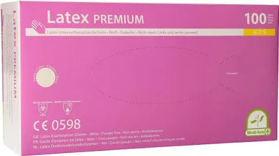 Produktbild von PAPSTAR unisex Einmalhandschuhe Premium weiß Größe S 100 St.