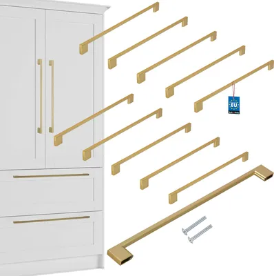 Produktbild von KOTARBAU® 10er Set Möbelgriffe Gold 358 mm Griffe Möbel ZnAl Schrankgriffe Griffe Küchenschränke Küchengriffe Schubladengriffe Möbelgriffe Küchenschrankgriffe Schranktürgriffe Möbel Stangengriff