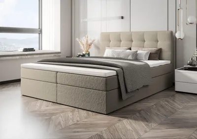 Produktbild von B&B Home Boxspringbett Sagani 200x200 cm – mit Bettkasten