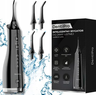 Produktbild von Dentipro Top Zahnspülung 4 Modi, 4 Düsen, Kabellos 300Ml Ipx7