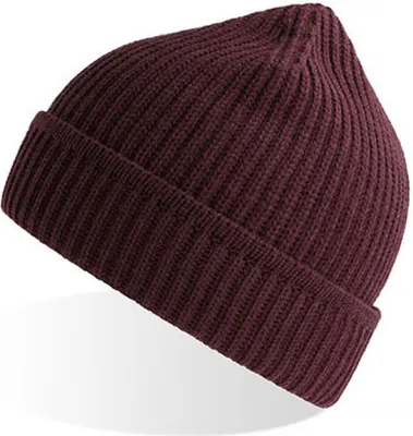 Produktbild von Atlantis MAPB | Maple Beanie Recyceltes Polyester Wintermütze - Farbe: Burgundy Melange - Größe: One Size