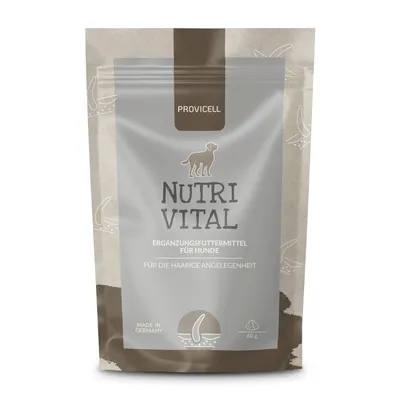 Produktbild von Provicell NutriVital Haut & Fell-Komplex für Hunde 60 g | Mit Biotin & Omega 3 | Haut- & Fell-Pflege bei Fellwechsel | Natürliche Hilfe für den Hund