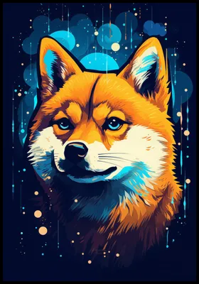 Produktbild von Plakat 68x98cm Fuchs im Weltraum