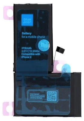 Produktbild von AKKU passend für Iphone X 2716 mAh Blue Star HQ