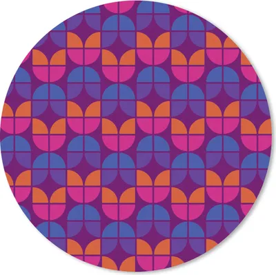 Produktbild von MuchoWow® Mauspad Mousepad Tulpen - Muster - Retro 20x20 cm - Mousepads - Maus Mat - Pad - Mausunterlage - Schreibtischmatte