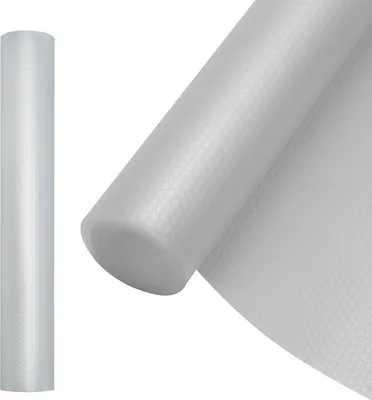 Produktbild von EINFEBEN 2er Set Schubladenmatte Einlegeböden Regale Antirutschmatte zuschneidbar 500 x 45cm,Transparentes Weiß