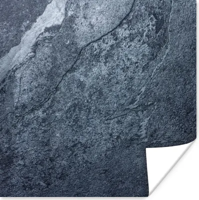 Produktbild von MuchoWow® Poster Stein - Schiefer - Textur - Grau 75x75 cm - Wand Dekoration