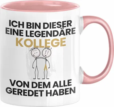 Produktbild von Kollege Geschenk Tasse Lustige Geschenkidee Geburtstag für Kollege Ich Bin Dieser Legendäre Kollege Von Dem Alle Geredet Haben Kaffee-Becher (Rosa)