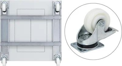 Produktbild von Rollensatz mit Verstärkungsrahmen 600x1100, Tragkraft 1500 kg