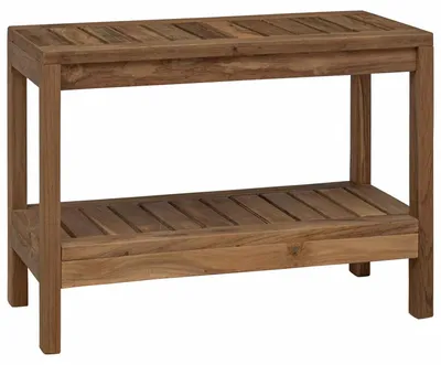 Obrázok produktu pre vidaXL Kúpeľňový stolík, prírodný, 60 x 30 x 45 cm, masívne teakové drevo