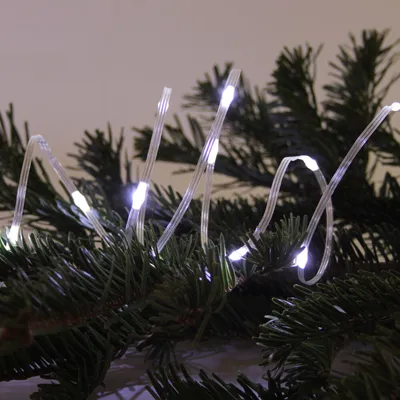 Produktbild von LED-Lichterkette 100 LED kaltweiß 8-facher Timer, IP44
