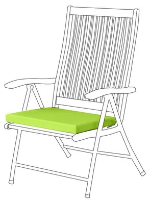 Produktbild von Gartenstuhlkissen – Wasserabweisende Stuhlauflage mit Komfortfüllung und Befestigungsbändern – Sitzkissen für Garten, Terrasse und Balkon - 1 Stück