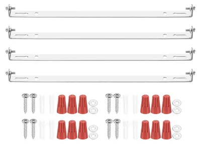 Productafbeelding van 200 mm universele houderset voor lamp, 4 sets plafondplaat met dwarsstang met schroef voor hanglamp plafond