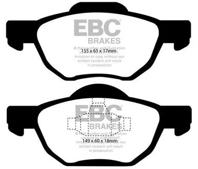 Imagen del producto de Juego de pastillas de freno delanteras EBC Brakes, compatibles con el HONDA Accord VII Berlina (CL, CN), modelo DP21525