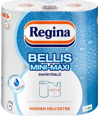 Obrázek produktu pro Utěrky kuchyňské Regina Bellis, 100 útržků, 22,5 x 11,5 cm, 11,5 m, 3 vr., bílé, 2 ks