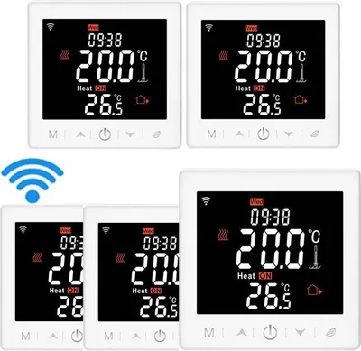 Produktbild von 5X WIFI Wasser-Fussbodenheizung 3A Thermostat mit Anwendung und Sprachsteuerung 3,5'' LCD-Display programmierbarer Thermostat Kindersicherung Wettervorhersage Wandthermostat