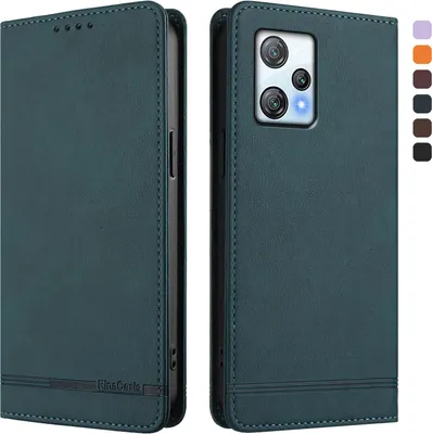 Image de Etui pour Blackview A53, étui rétro en cuirPolyuréthaneavec support et fentes pour cartes de crédit Vert