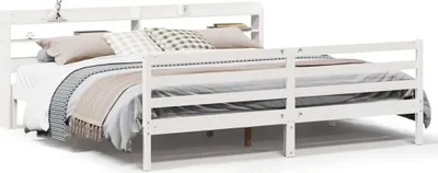 Obrázok produktu pre vidaXL Rám postele s čelom bez matraca biely 200x200 cm
