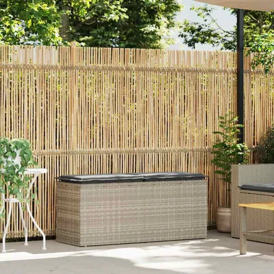 Immagine prodotto di Panca da Giardino con Cuscino 110x40x44 cm in Polyrattan