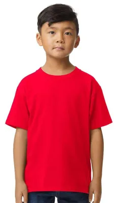 Produktbild von Gildan - T-Shirt Weiche Haptik für Kinder LT514 (L) (Rot)