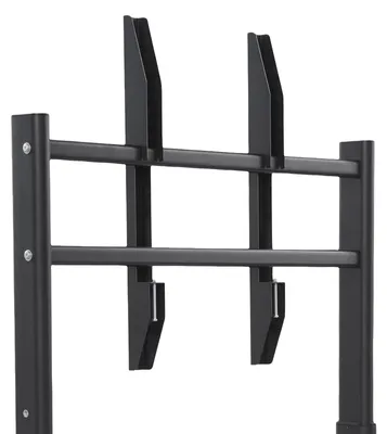Produktbild von TV-Ständer, freistehend - Schwarz - Verstellbar für 43-86 Zoll - Tragfähigkeit 100 kg - Mit Rollen