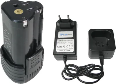 Produktbild von Trade-Shop 2in1 Set: Li-Ion Akku 12V / 2000mAh + Ladegerät für Worx WU280 WU280.9 WU675 WU905 WU924 WU025 WX283 WX283.3 WX283 DDI3.1 WX284 WX382