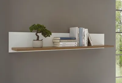 Produktbild von Wandboard 130cm im Landhausstil PISA-61 in Pinie weiß und Eiche hell, B/H/T ca.: 130/20/20 cm
