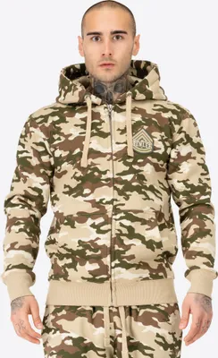 Obrázek produktu pro Pánská mikina s kapucí a zipem regular fit FRASEN Camo Desert L BENLEE