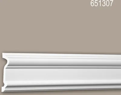 Produktbild von Wand- und Friesleiste PROFHOME 651307 Stuckleiste Zierleiste stoßfest Wandleiste Neo-Klassizismus-Stil weiß 2 m