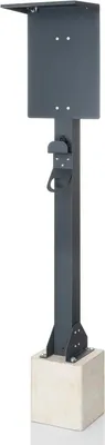 Produktbild von Kreainvent Wallbox Standfuß mit Betonfundament – Universell, Wetterfest, mit Kabelhalterung für E-Auto Ladestation