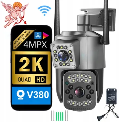 Obrázok produktu pre Vonkajšia WiFi kamera 4 MPx s dvojitým objektívom a funkciou sledovania, stupeň krytia IP66