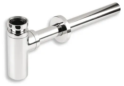 Image de Siphon de lavabo tout métal Novaservis, rond chromé