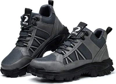 Produktbild von Sicherheitsschuhe, leichte Arbeitsschuhe, Schuhe mit Stahlkappen, atmungsaktiv, sturzsicher, durchstichsicher，Gr. 37, 23,5 cm
