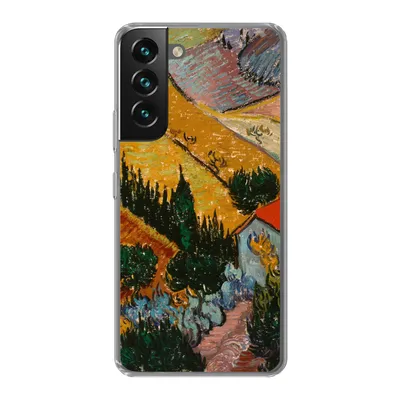 Produktbild von MuchoWow® Handyhülle Schutzhülle Hülle für Samsung Galaxy S22 Landschaft mit einem Haus und einem Ackerbauern - Vincent van Gogh Silikon Softcase Handy Hülle - Mobiltelefonhülle