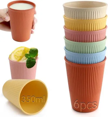 Obrázek produktu pro Balení 6 kusů opakovaně použitelných kelímků o objemu 350 ml, bez BPA